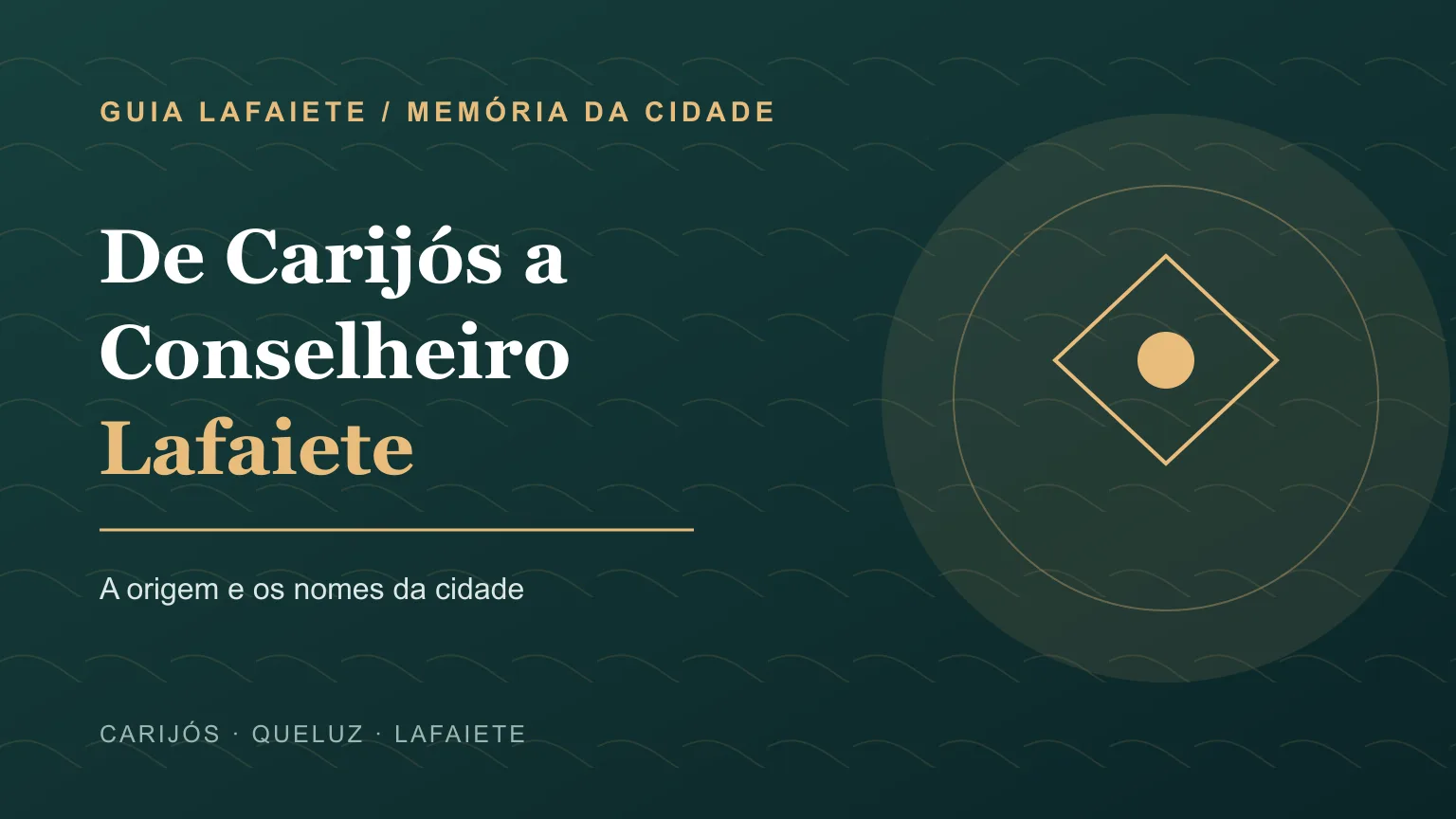 De Carijós a Conselheiro Lafaiete: a origem e os nomes da cidade