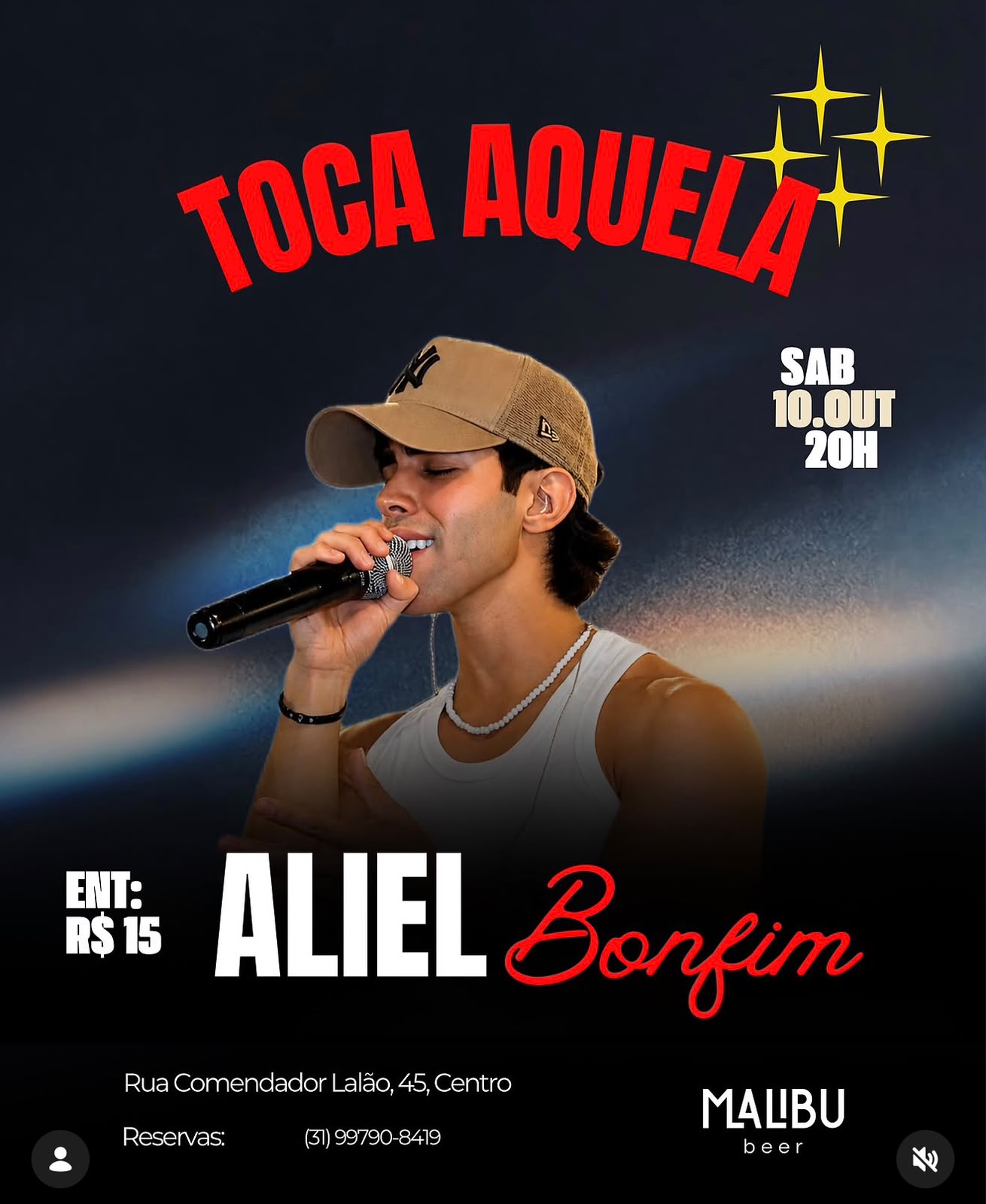 Aliel Bonfim ao vivo no Malibu Beer
