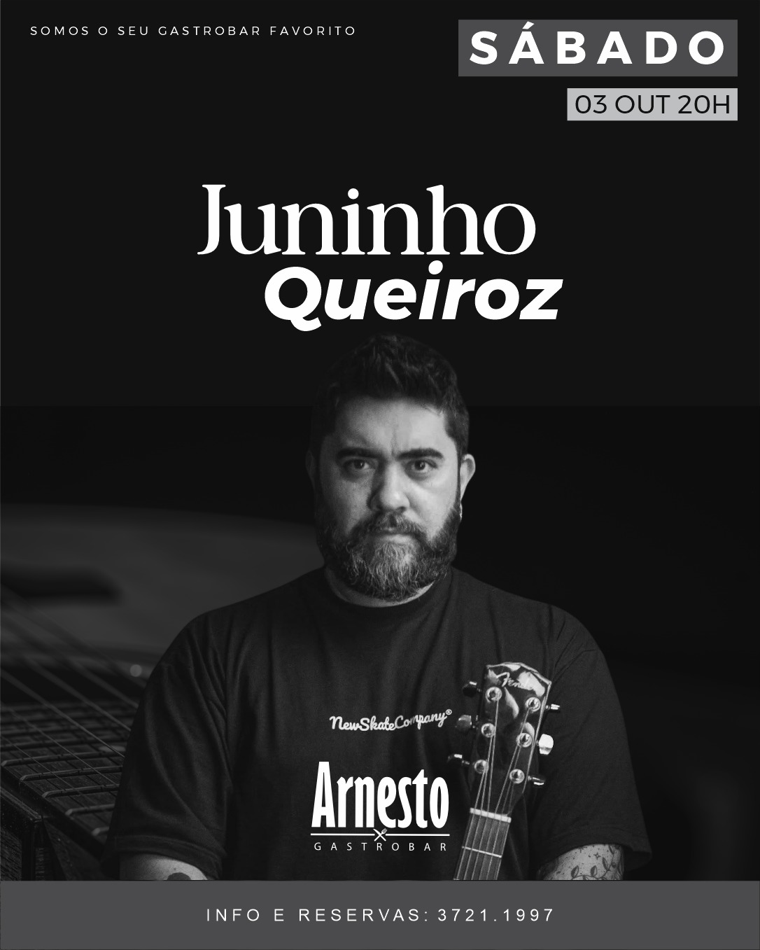 Show com Juninho Queiroz no Arnesto Gastrobar