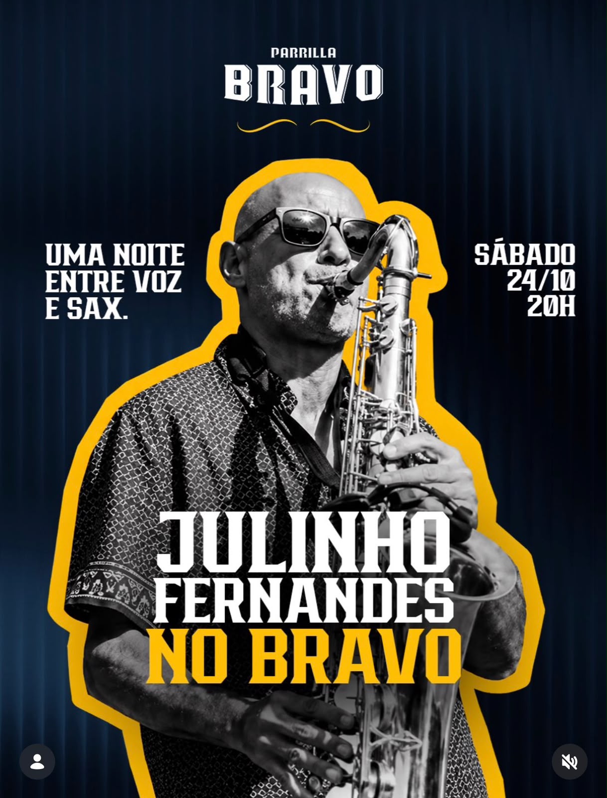 Julinho Fernandes no Bravo – Uma noite entre voz e sax