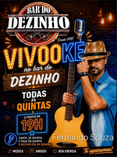 Vivooke no Bar do Dezinho com Fernando Souza