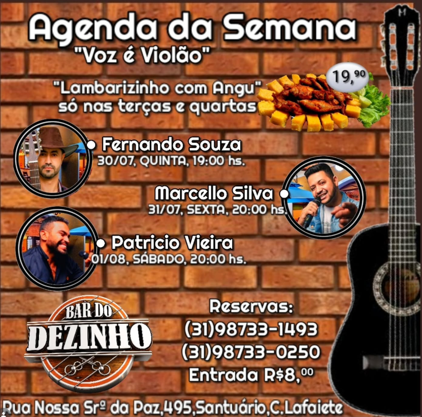 Voz é Violão com Patrício Vieira - Bar do Dezinho