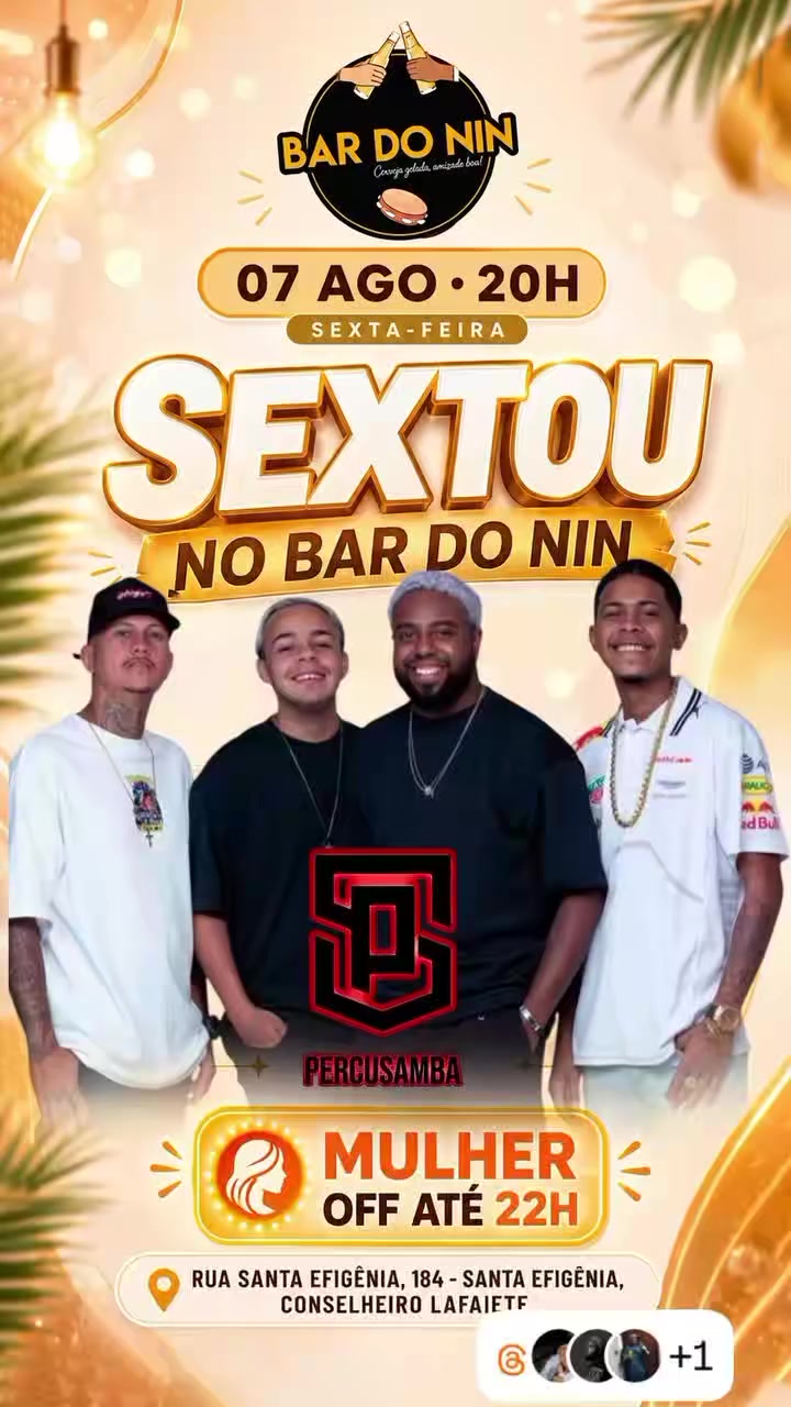 Sextou no Bar do Nin com Percusamba