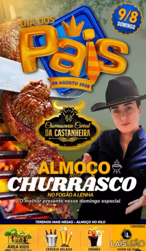 Dia dos Pais - Almoço com Churrasco no Curral da Castanheira