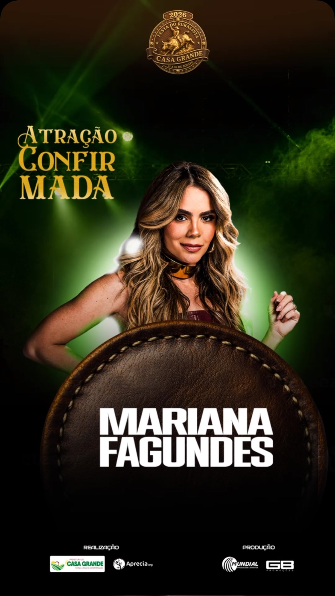 Mariana Fagundes na Festa do Ruralista Casa Grande 2026