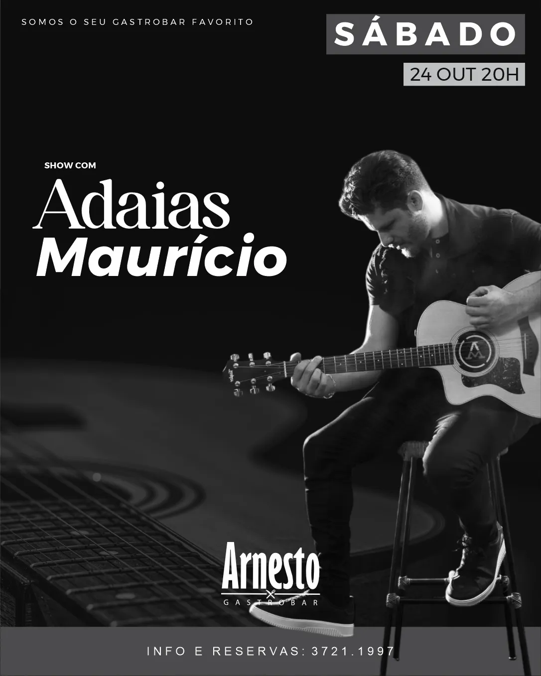 Show com Adaias Maurício no Arnesto Gastrobar