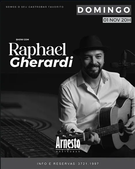 Show com Raphael Gherardi no Arnesto Gastrobar