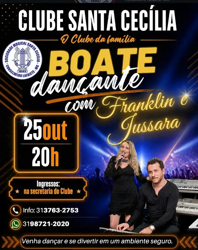 Boate Dançante com Franklin e Jussara no Clube Santa Cecília