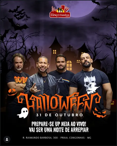 Halloween com a banda Up Neia no Espaço Família