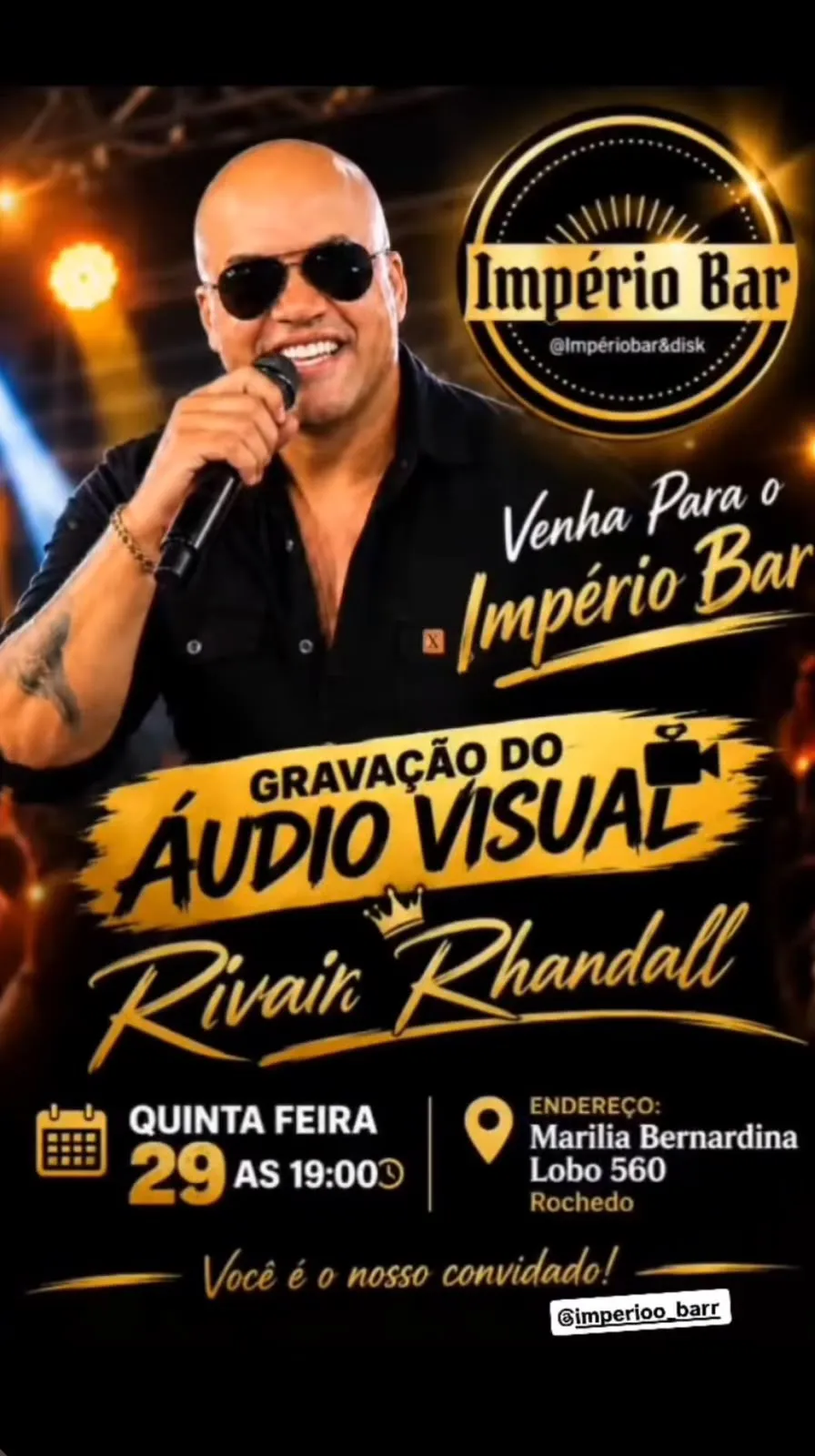 Gravação do Audiovisual de Rivair Rhandall no Império Bar