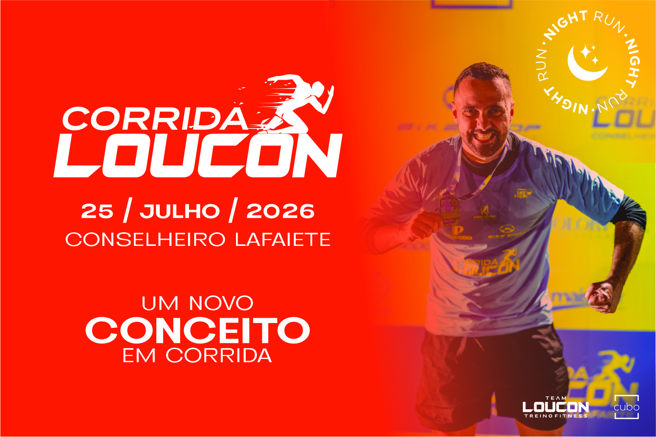 2ª Corrida Loucon Night Run 2026 em Conselheiro Lafaiete