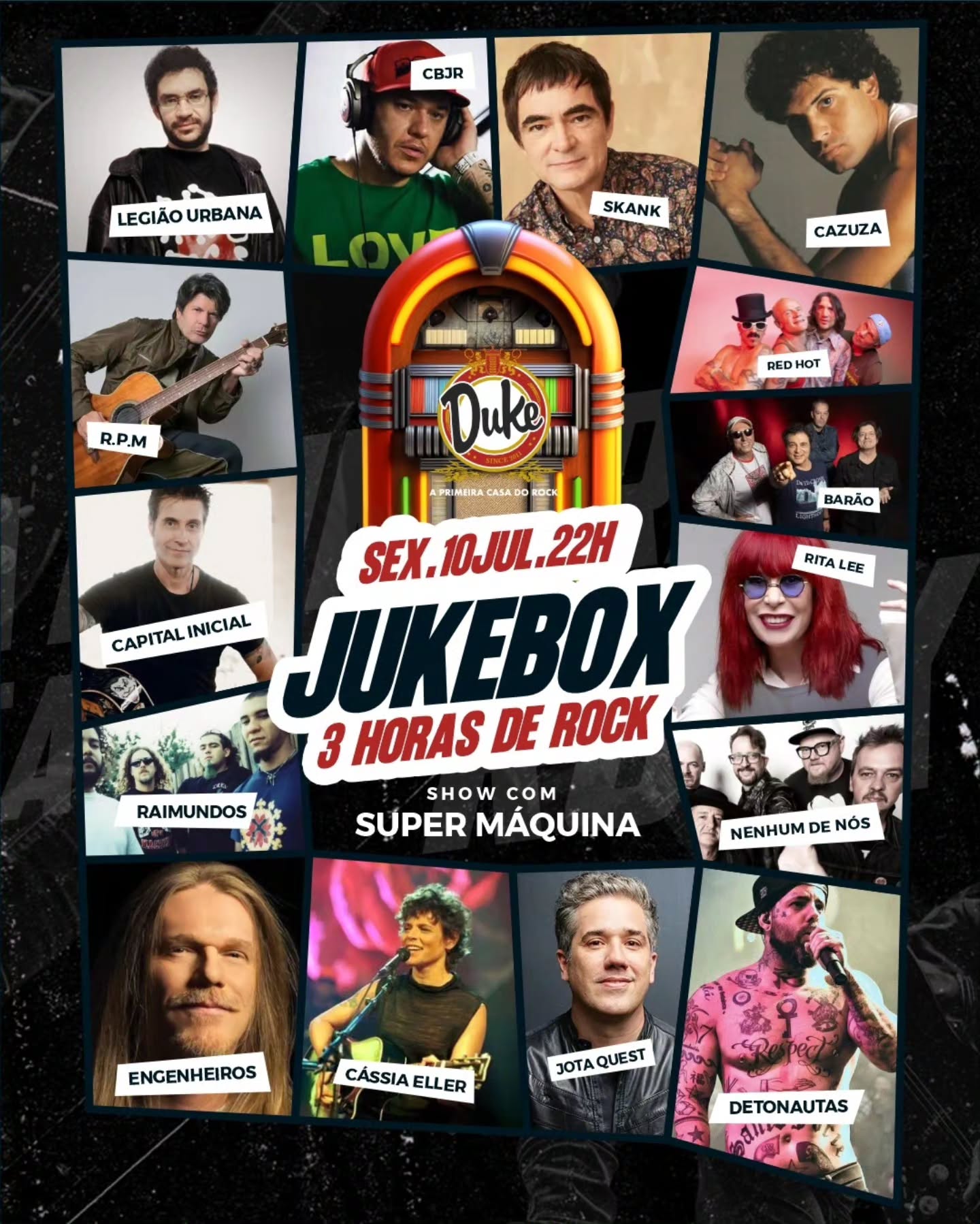 Jukebox 3 Horas de Rock - Show com Super Máquina (Tributo Rock Nacional)