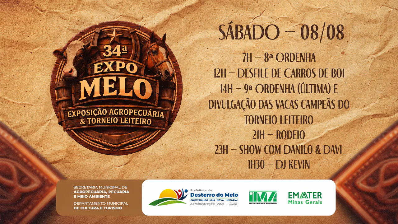 34ª Expo Melo - Sexta: Abertura Oficial + Show com Humberto & Ronaldo + Banda Vuco Vuco