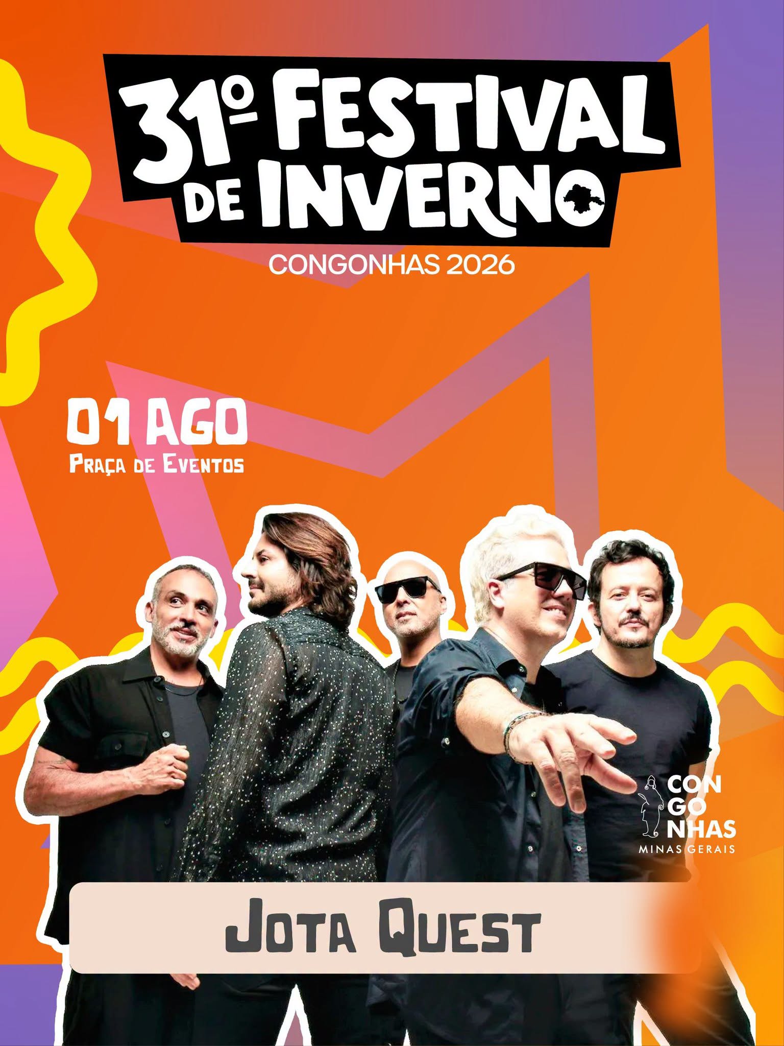 Festival de Inverno de Congonhas 2026: Jota Quest e programação gratuita