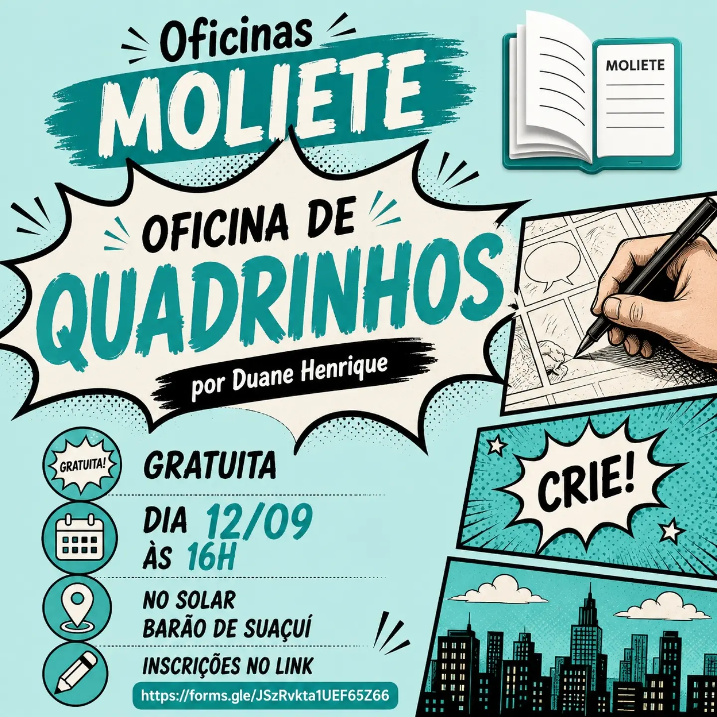 Oficina de Quadrinhos - Moliete, com Duane Henrique