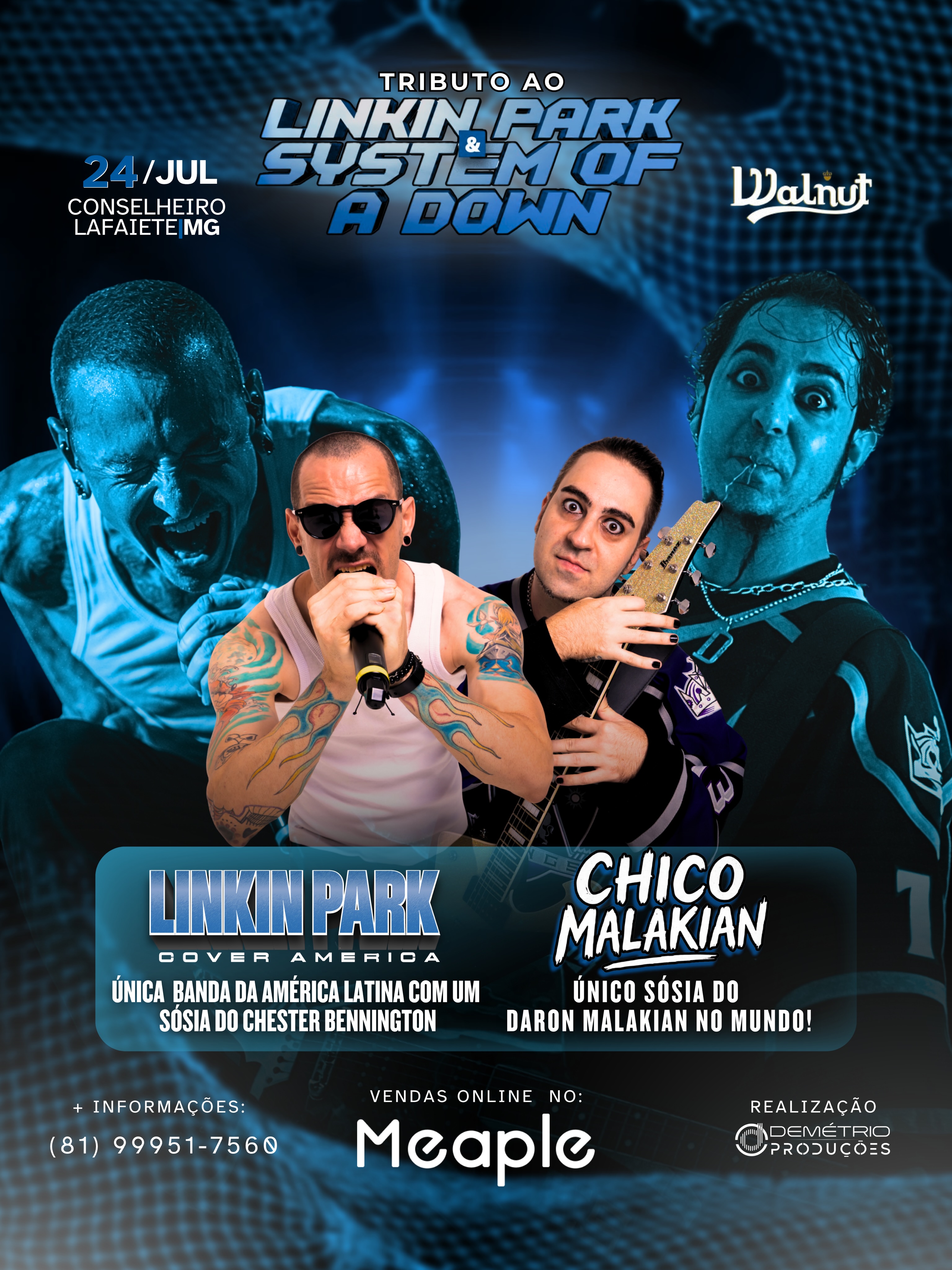 Tributo a Linkin Park e System of a Down em Conselheiro Lafaiete