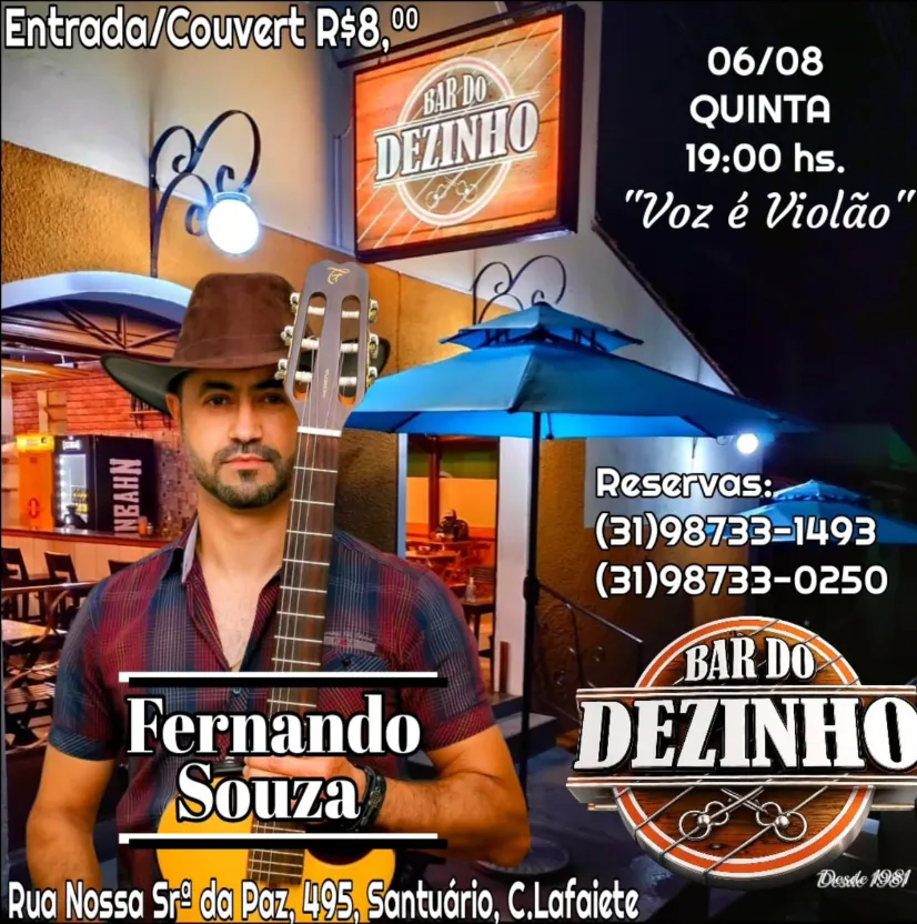 Voz é Violão com Fernando Souza no Bar do Dezinho