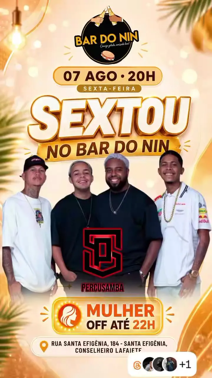 Sextou no Bar do Nin com Percusamba