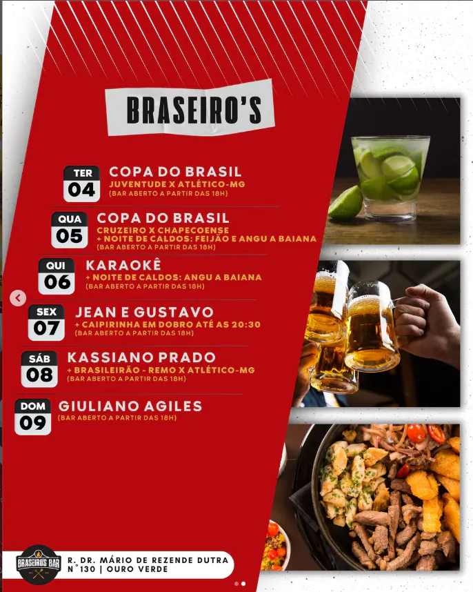 Capa do evento Jean e Gustavo no Braseiro's Bar