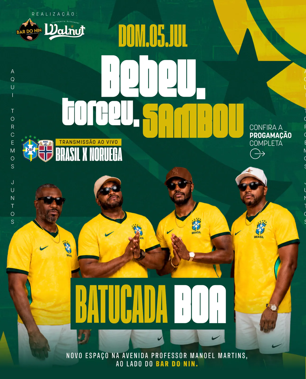 Bebeu, Torceu, Sambou